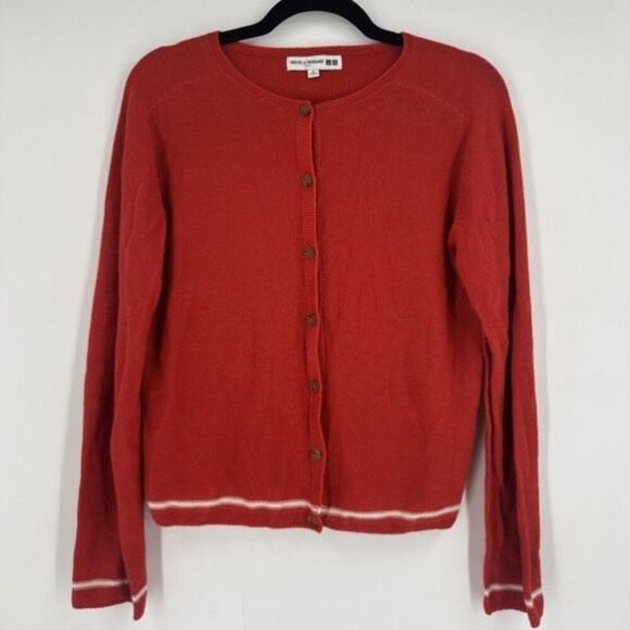Ines de la Fressange x Uniqlo IDLF 3D Knit LS Red Linen Blend Sweater Medium - Picture 3 of 10